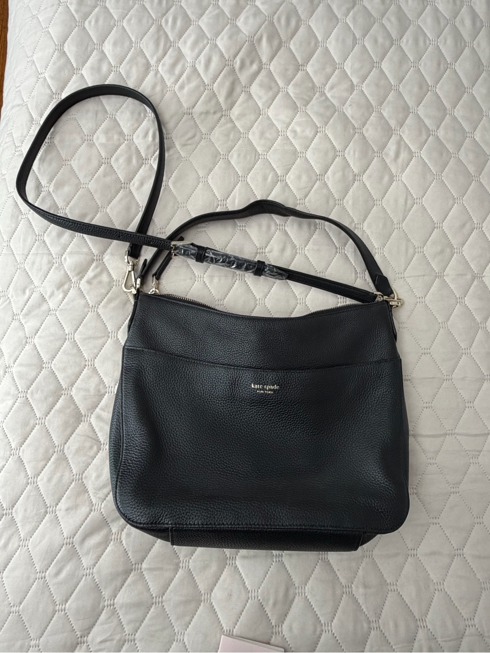 kate spade Black Pebbled Leather Crossbody Bag with Gold Hardware - Picture 3 of 5